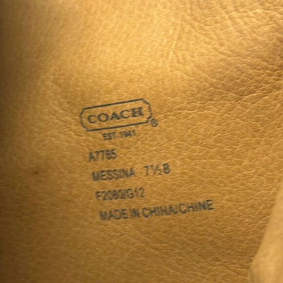 Coach Messina Women Leather & Jacquard Signature C Almond toe Ankle bootie 7.5 - Picture 10 of 14
